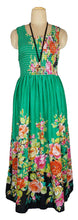 Load image into Gallery viewer, 100% cotton sleeveless long dress with magic stretchable chest UK size 10-14