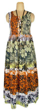 Load image into Gallery viewer, 100% cotton sleeveless long dress with magic stretchable chest UK size 10-14