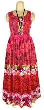 Load image into Gallery viewer, 100% cotton sleeveless long dress with magic stretchable chest UK size 10-14