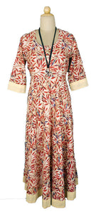 100% Cotton Full Length Maxi Dress in S M XL