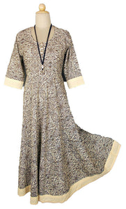 100% Cotton Full Length Maxi Dress in S M XL