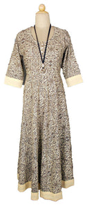 100% Cotton Full Length Maxi Dress in S M XL