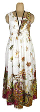 Load image into Gallery viewer, 100% cotton sleeveless long dress with magic stretchable chest UK size 10-14