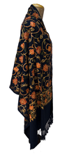 Load image into Gallery viewer, Deep Navy Embroidered Shawl S59